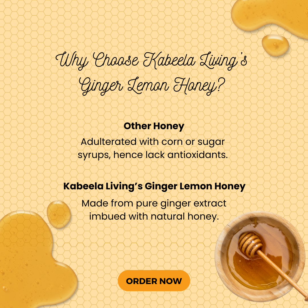 Ginger Lemon Honey | Natural Easy Ginger Honey ( 500 Gms )