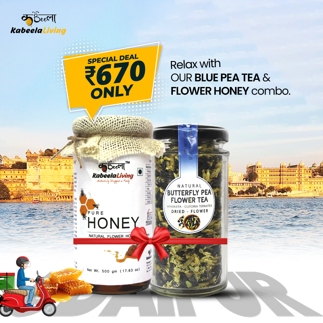 Blue Pea Tea and Flower Honey