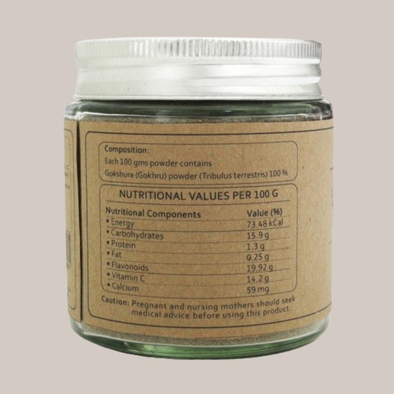 Gokshura Powder | Pure Gokhru Powder | Tribulus Orchiodes ( 100Gm )