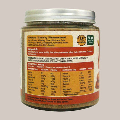 Almond Cashew Butter | All Natural Crunchy Almond Butter | ( 500Gms )