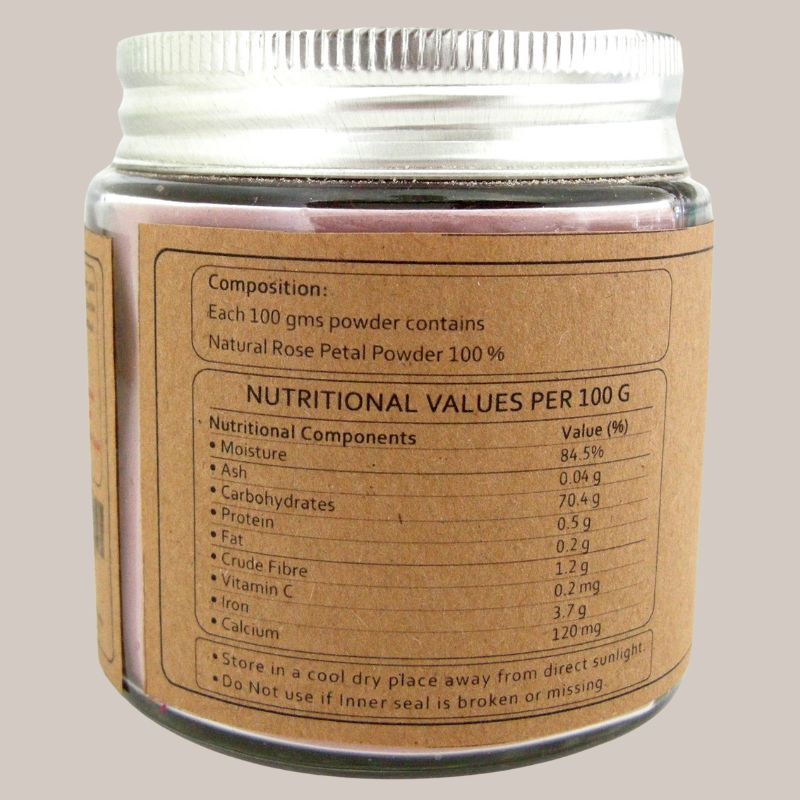 Rose Petal Powder | Organic Rose Centifolia | Ideal For Face Pack ( 100 Gram )