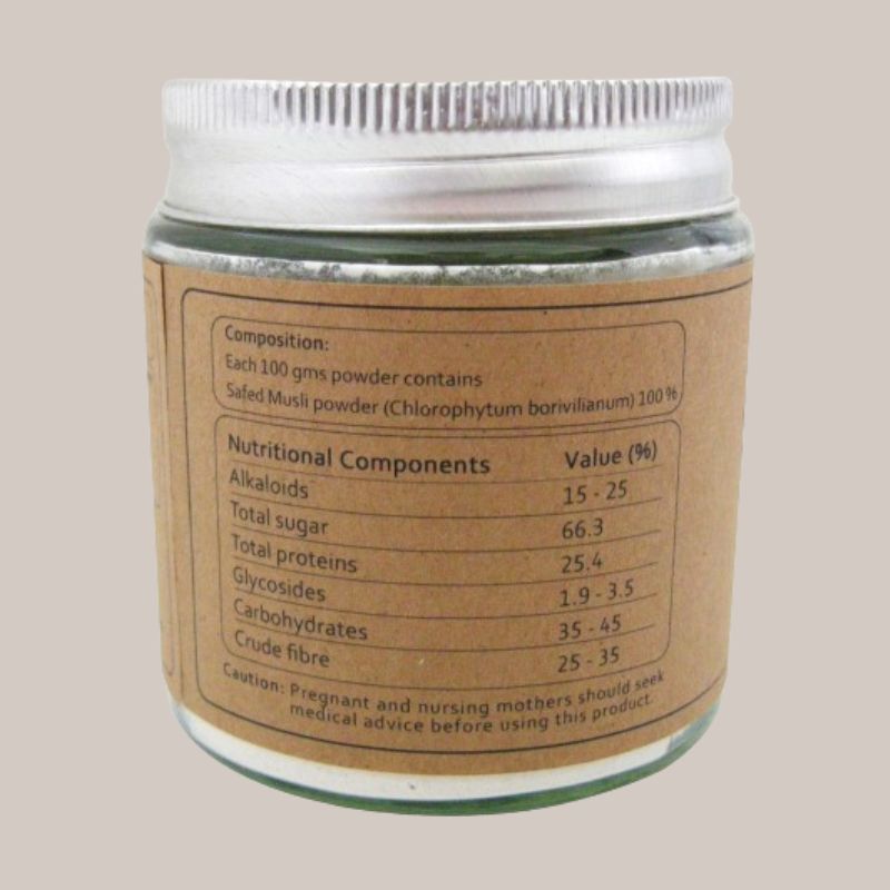 Pure Safed Musli Powder | 100% Natural Asparagus Racemosus | (150 Gram )