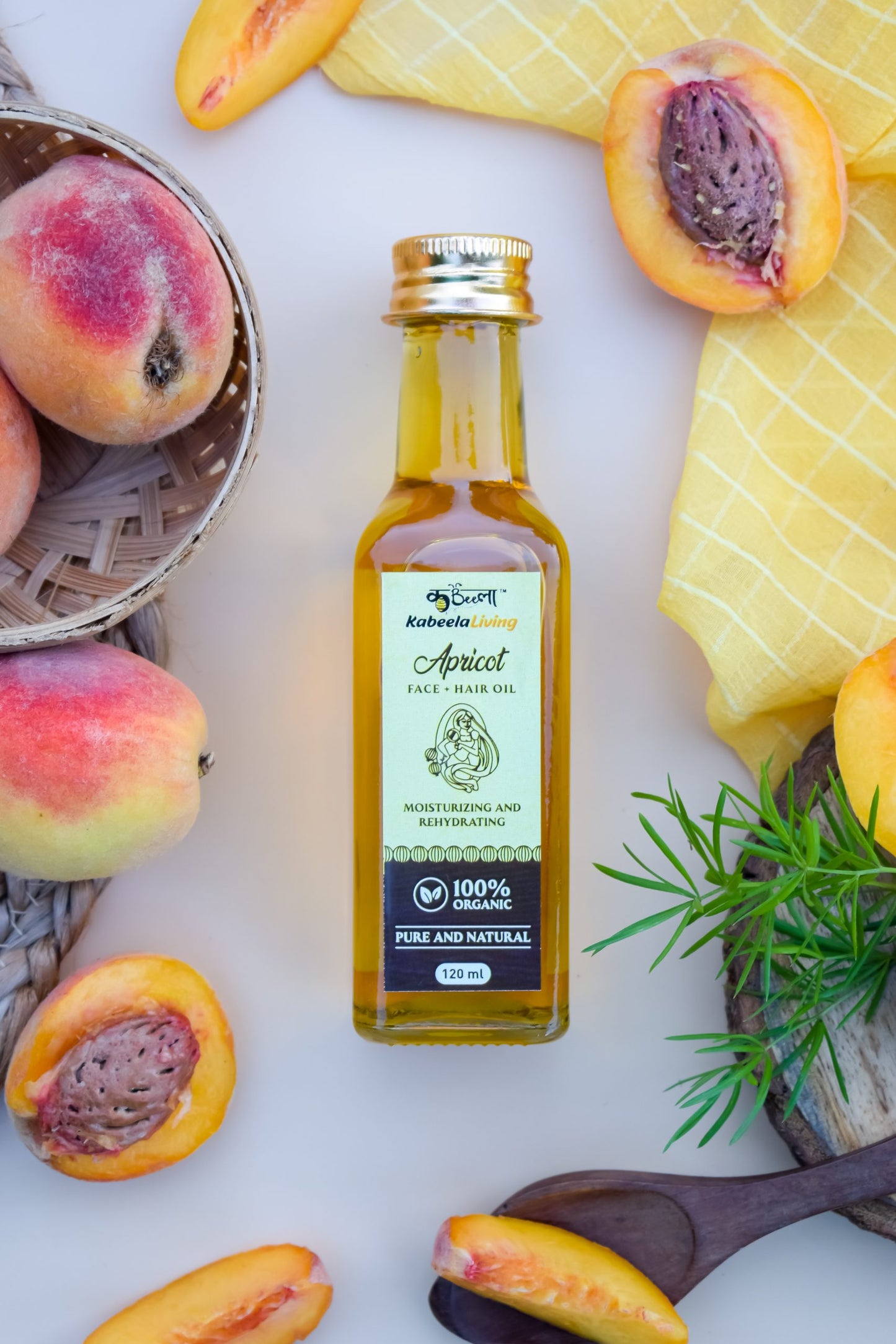 Apricot hair oil | Orginal apricot face Oil | Nourishes Scalp | Controls Hair Fall ( 120 Ml )