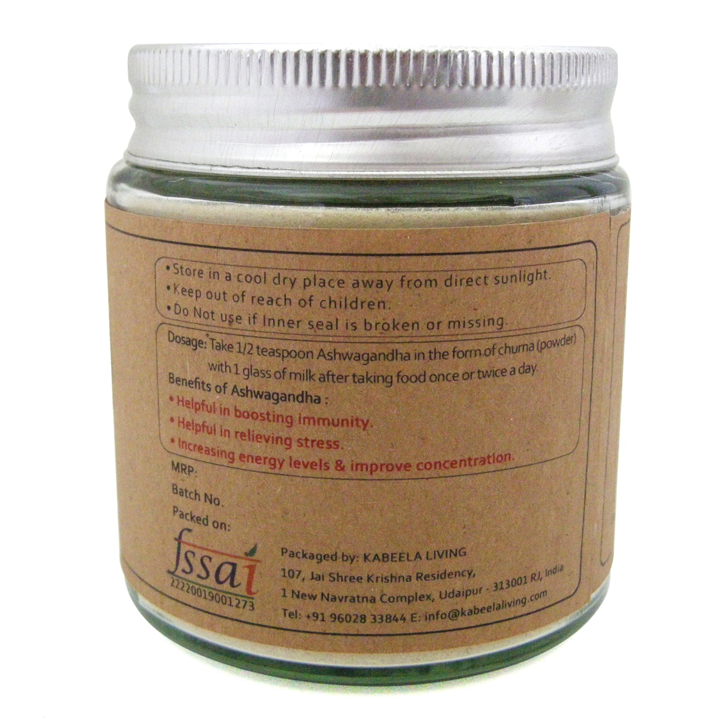 Ashwagandha Powder | Ayurvedic Natural Withania Somnifera Powder | ( 100 Gram )
