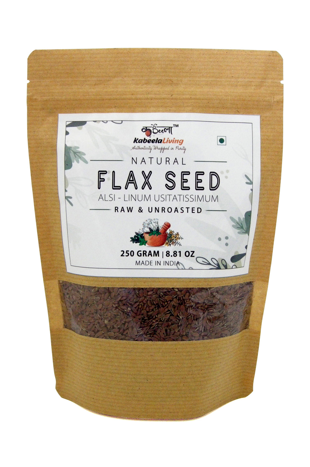 Natural Flax Seeds (Alsi) | Raw Unroasted | Rich in Omega-3 Fatty Acids | Protein and Fibre Rich Super Food ( 250 gm )