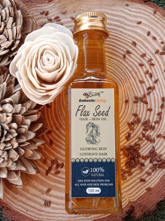 Pure Flax Seed Oil | Omega 3 Rich | Hair and Skin Care 120 ml