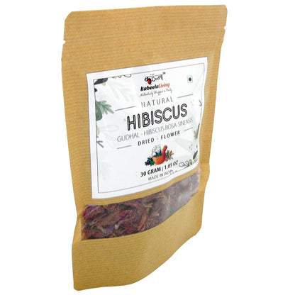 Dried Hibiscus Flower 50g Pouch, Gudhal Dried Flowers, Hibiscus Rosa Sinensis for Iced Tea, Hair and Skin Care, Gudhal For Face Pack and Dull Hair & Dry Scalp, Promotes Hair Growth