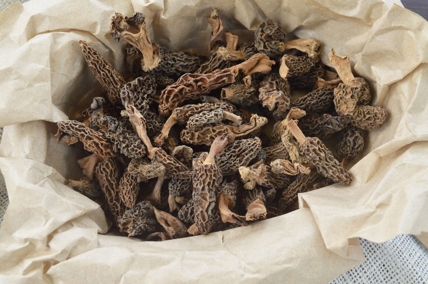 Dried Morel Mushrooms | Natural Guchi Mushrooms With Tail ( 60 Gram)