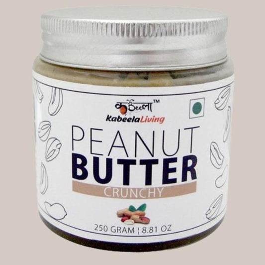 Kabeela Living Crunchy Natural Peanut Butter, 100 % Peanut. Finest Flavor (250Gm) No ingredient !!!