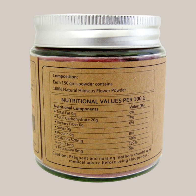 Natural Hibiscus Flower Powder |  Hibiscus Gudhal Powder (150Gram)