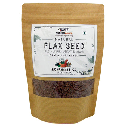 Natural Flax Seeds (Alsi) | Raw Unroasted | Rich in Omega-3 Fatty Acids | Protein and Fibre Rich Super Food ( 250 gm )